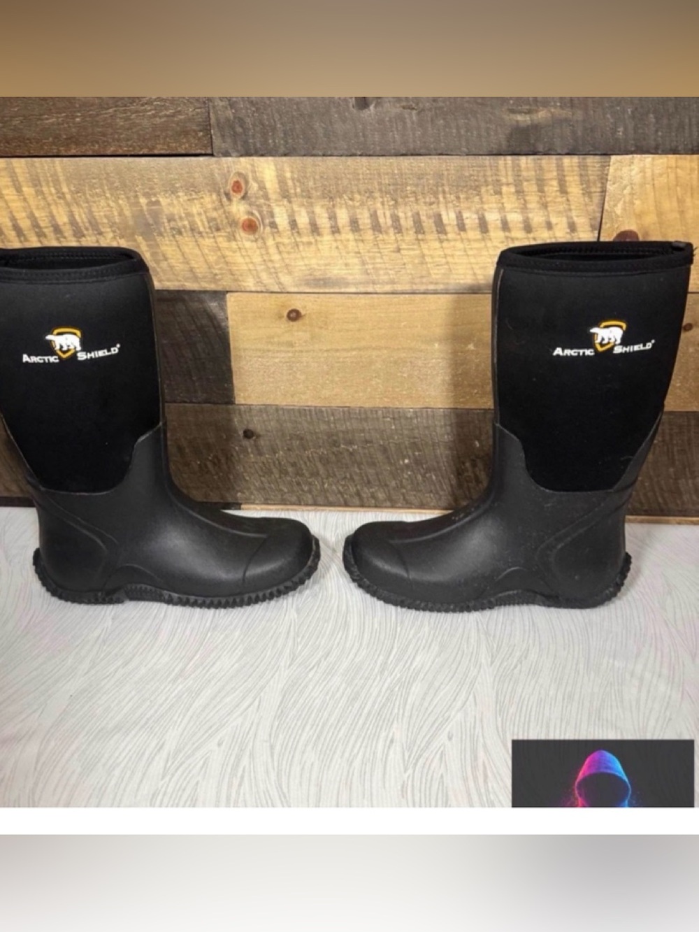 Men's Black Waterproof Winter Boots